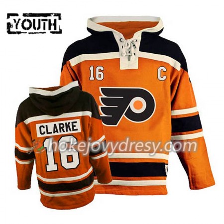 Philadelphia Flyers Bobby Clarke 16 Oranžová Sawyer Mikiny Hooded - Dětské